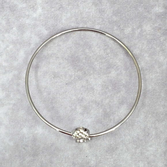 Silver Slim Heart Leaf Circle Cuff Bracelet Fashion Jewelry JB2-62 - Picture 4 of 5